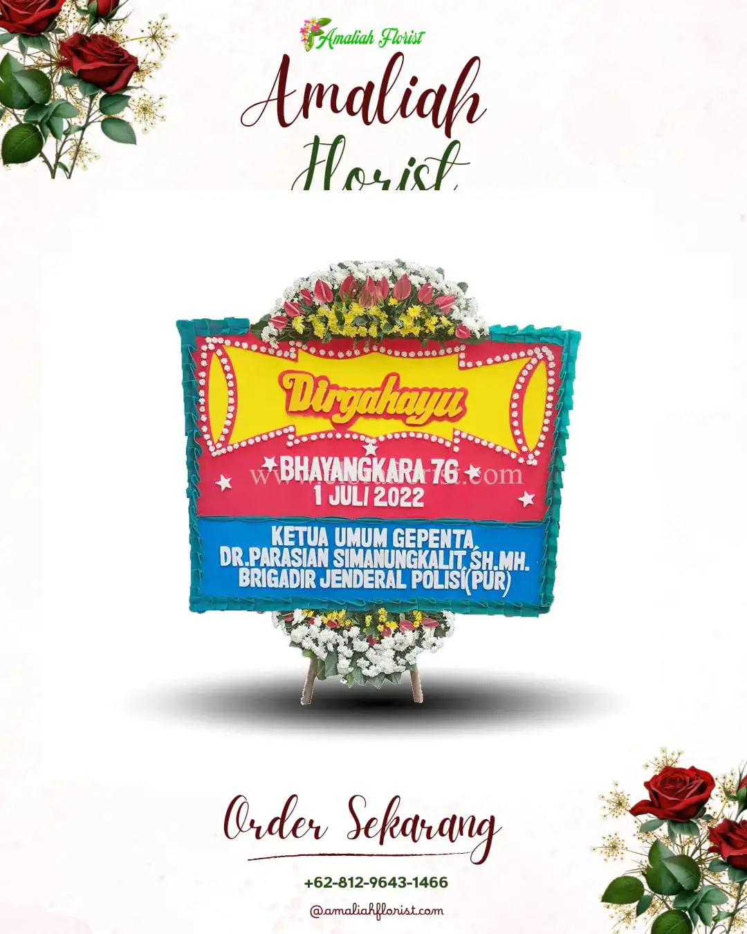 Papan Bunga HUT Ulang Tahun Bonjol